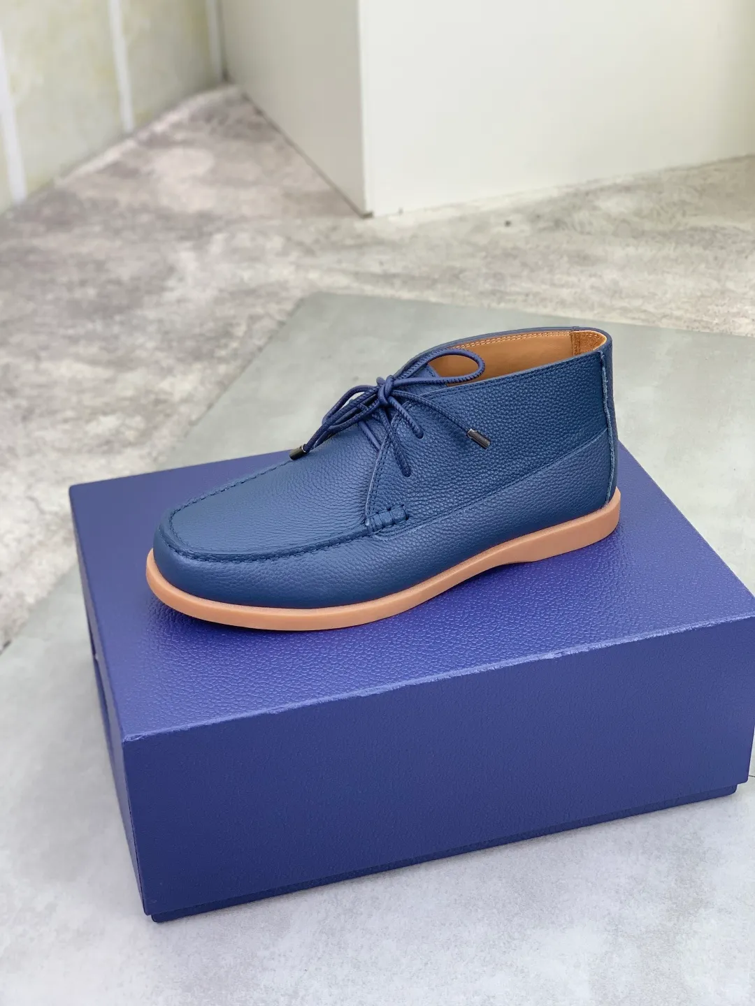 Men's Men's Shoes 💰P580 New Niuli💰High Version 💎💎💎Dior Original! Top Italian purchasing agent! Men's high-top business casual leather shoes, original imported calfskin upper, oiled edges, ultimate texture, gentleman style, imported cowhide lining inside, top-quality original Italian rubber outsole, first-class workmanship, top quality! Size: 39-44 (45 customized)